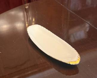 Lenox Butter Dish with Gold Trim