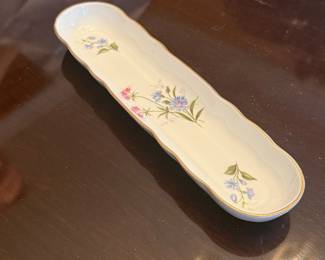 Aristocrat Bone China Hand Made Floral Celery or Relish Tray