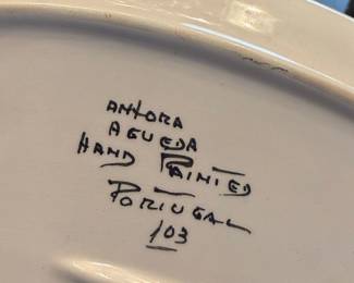 Anfora Agueda Hand Painted Floral Oval Platter