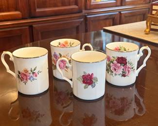 Royal Stafford Fine Bone China Floral Mugs