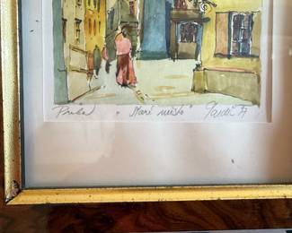 Watercolor Painting of Prague Praha Stare Mesto