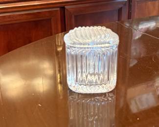 Vintage Pressed Glass Vanity Jar