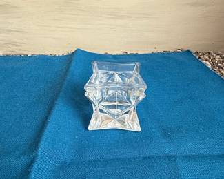Five Clear Crystal Star-Shaped Votive Candle Holder
