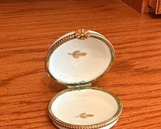 France Floral Porcelain Trinket Box