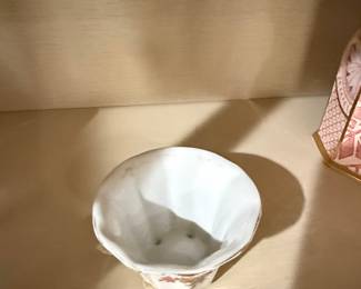 Erphila Germany Porcelain Floral Footed Cachepot