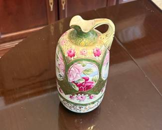 Antique Nippon Hand Painted Floral Pitcher