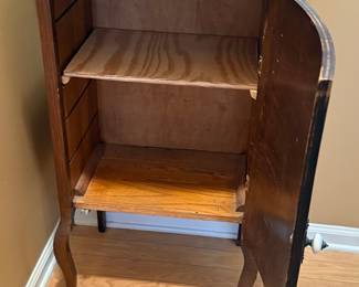 Antique Oak Music Cabinet with Tiled Top