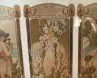 Alphonse Mucha 'The Flowers' (Les Fleurs) Decorative Panel Print
