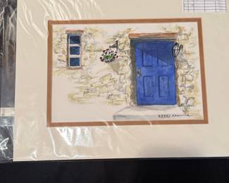 Barry Garelick Watercolor Print Blue Door III