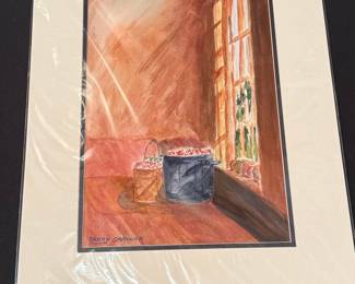 Watercolor Painting: Drying Fruit Apres Wyeth