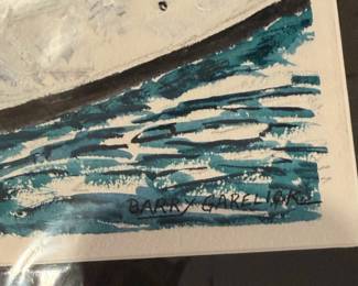 Barry Garelick Watercolor Painting of Boat Liberty