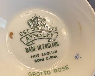 Aynsley Grotto Rose Teacup and Saucer