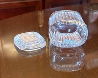 Vintage Pressed Glass Vanity Jar