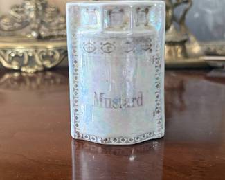 Antique Lusterware Mustard Pot - Made in Germany