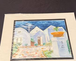 Barry Garelick Watercolor Painting of 5 Sea Sprite