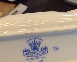 Aristocrat Bone China Hand Made Floral Celery or Relish Tray