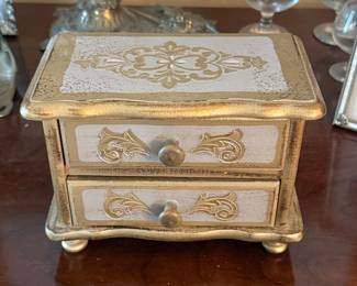 Vintage Florentine Style Jewelry Chest