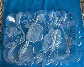 Winter Rose Divided Serving Tray
