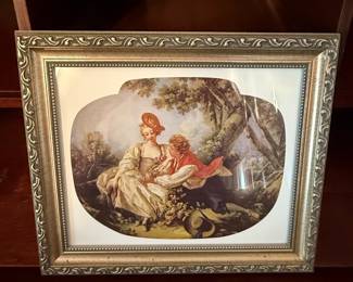 Fragonard The Lover Crowned Print in Decorative Frame