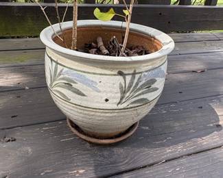 Hand-Thrown Studio Pottery Planter with Saucer