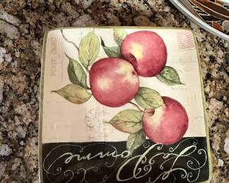 Certified International Susan Winget Apple Square Salad Plates