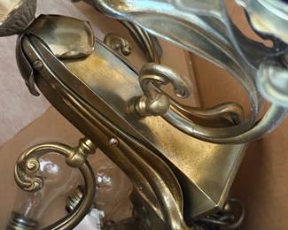 Vintage Art Nouveau Style Three-Light Chandelier