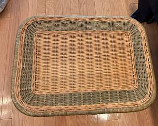 Wicker Two-Tier Accent Table