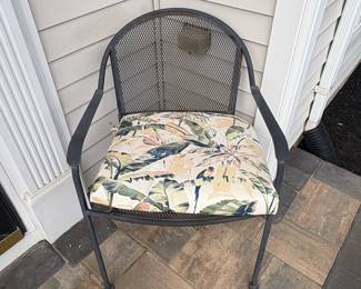 Wrought Iron Mesh Patio Armchair