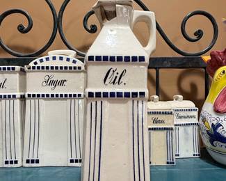 Vintage Basel Germany Ceramic Oil Cruet