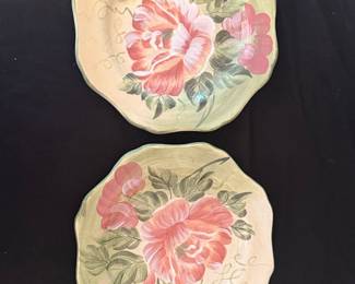 Certified International Cottage Rose by Pamela Gladding Salad Plates