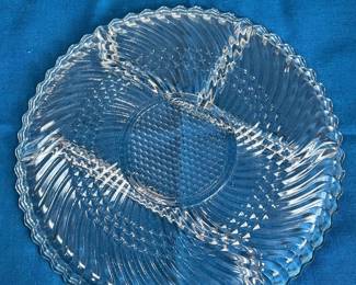 Dominion Glass Canada Swirl Divided Relish Tray