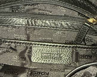 Michael Kors Black Pebbled Leather Hobo Bag with Gold Hardware