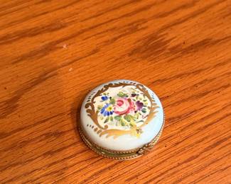 France Floral Porcelain Trinket Box
