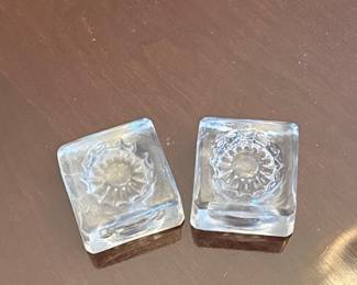 Vintage Pressed Glass Salt Cellars