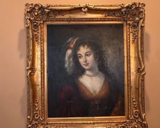 Oil Portrait of a Woman in Period Attire, Manner of Pierre Mignard