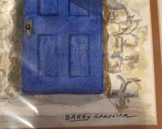 Barry Garelick Watercolor Print Blue Door III