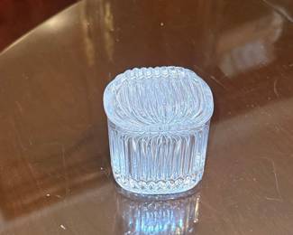 Vintage Pressed Glass Vanity Jar