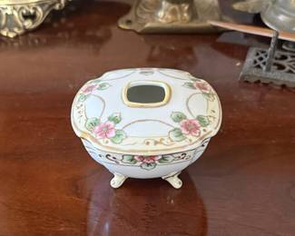 Nippon Hand Painted Footed Hair Receiver