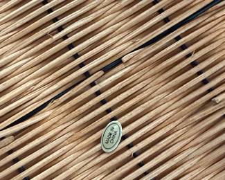 Vintage Wicker and Metal Tray