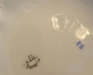 LS Bavaria Porcelain Pink Rose Scalloped Bowl