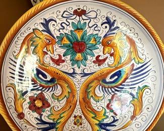 Labor Deruta Italian Majolica Pottery Set - Raffaellesco Pattern