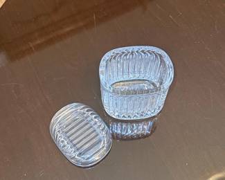 Vintage Pressed Glass Vanity Jar