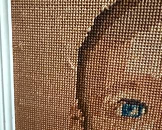 Vintage Needlepoint Portrait of a Child