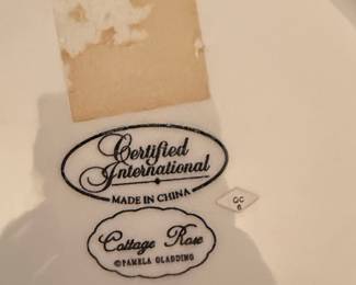 Certified International Cottage Rose by Pamela Gladding Salad Plates