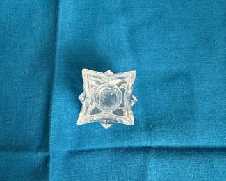 Five Clear Crystal Star-Shaped Votive Candle Holder