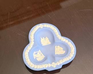 Wedgwood Jasperware Blue Clover Card Suit Trinket Dish