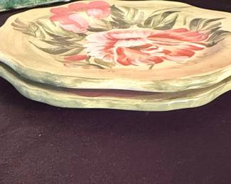 Certified International Cottage Rose by Pamela Gladding Salad Plates