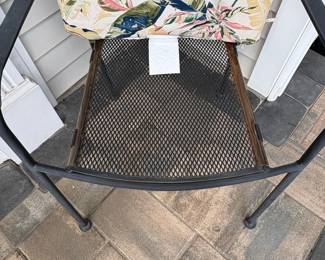 Wrought Iron Mesh Patio Armchair