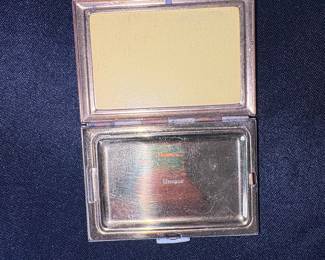 Vintage "Unique" Mother of Pearl and Abalone Compact Case