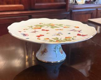 Lenwile Ardalt Porcelain Cake Stand with Strawberry and Butterfly Motif